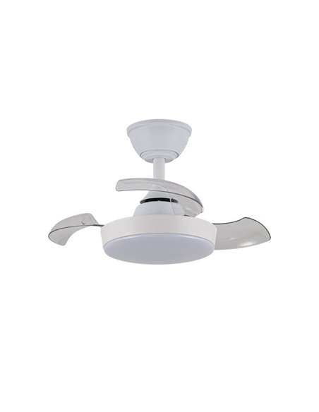 Ventilador de techo LED con aspas retráctiles HORNET, 32W 3195Lm CCT Dim