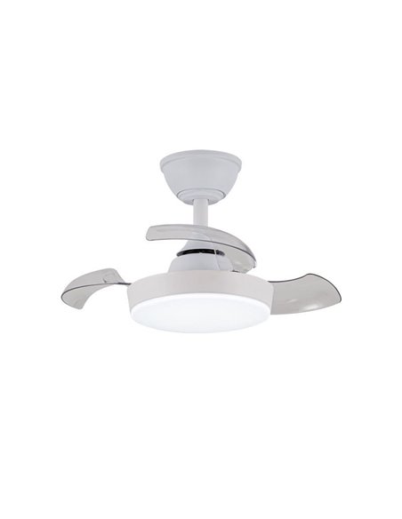 Ventilador de techo LED con aspas retráctiles HORNET, 32W 3195Lm CCT Dim