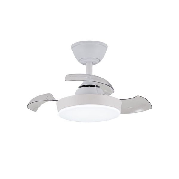 Ventilador de teto HORNET LED com pás retráteis, 32W 3195Lm CCT Dim