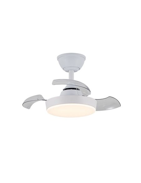 Ventilador de techo LED con aspas retráctiles HORNET, 32W 3195Lm CCT Dim