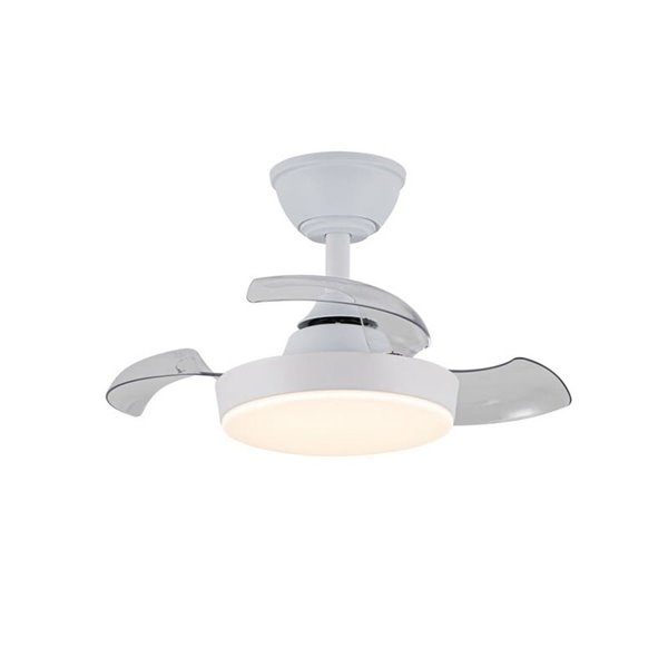 Ventilador de techo LED con aspas retráctiles HORNET, 32W 3195Lm CCT Dim