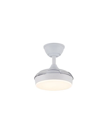 Ventilateur de plafond LED HORNET à pales rétractables, 32 W, 3 195 lm, CCT, intensité variable