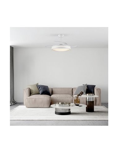 Ventilador de teto LED NASOT com lâminas retráteis, 72W 7920Lm CCT