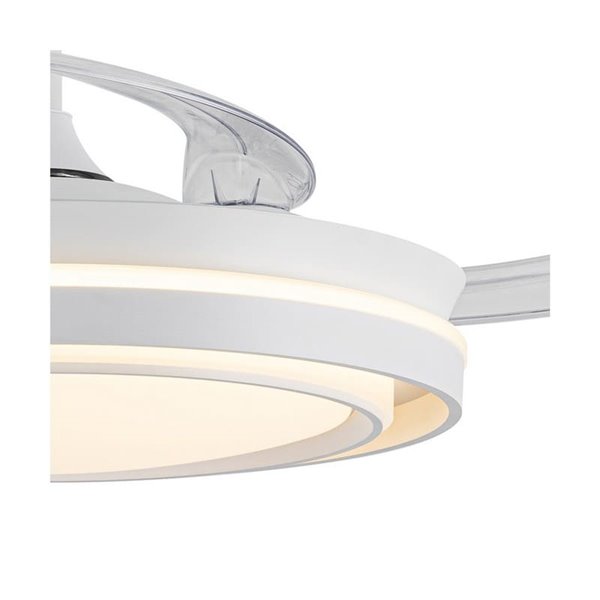 Ventilador de teto LED NASOT com lâminas retráteis, 72W 7920Lm CCT