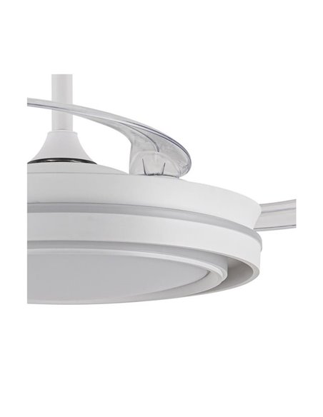 Ventilador de teto LED NASOT com lâminas retráteis, 72W 7920Lm CCT
