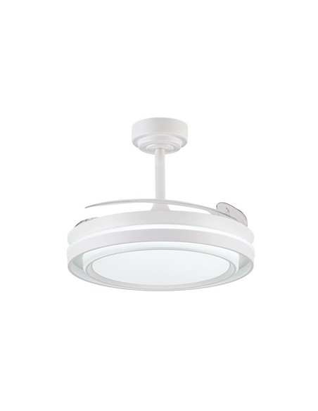 Ventilador de techo LED con aspas retráctiles NASOT, 72W 7920Lm CCT
