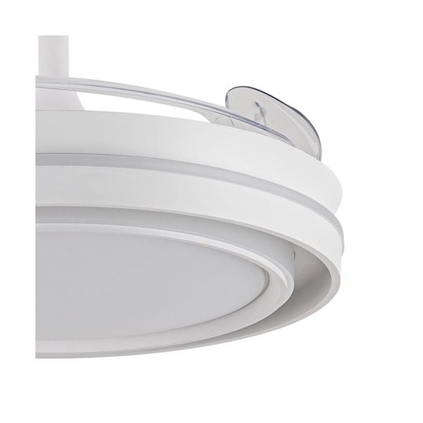 Ventilador de teto LED NASOT com lâminas retráteis, 72W 7920Lm CCT