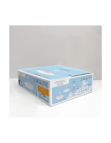 Ventilador LED aspas plegables TRIDENT, 72W 7920Lm CCT