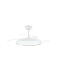 Ventilador LED con aspas retráctiles POLARIS blanco, 43W 4430Lm CCT Dim