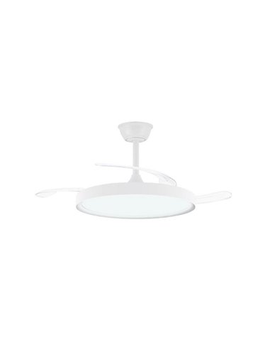 Ventilador LED con aspas retráctiles POLARIS blanco, 43W 4430Lm CCT Dim
