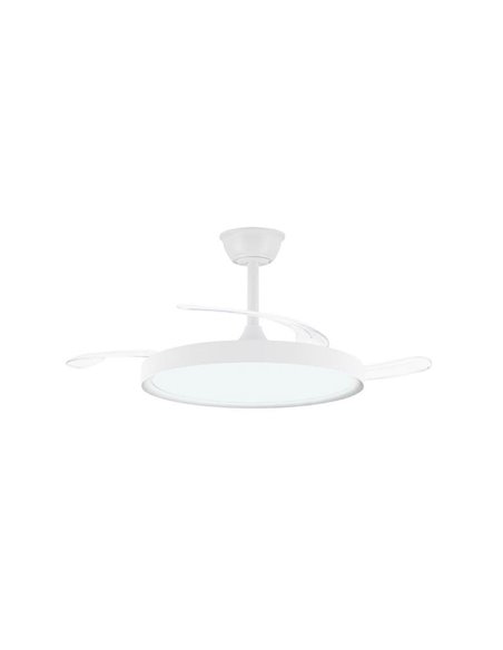 Ventilateur LED POLARIS à pales rétractables, blanc, 43 W 4 430 lm CCT Dim