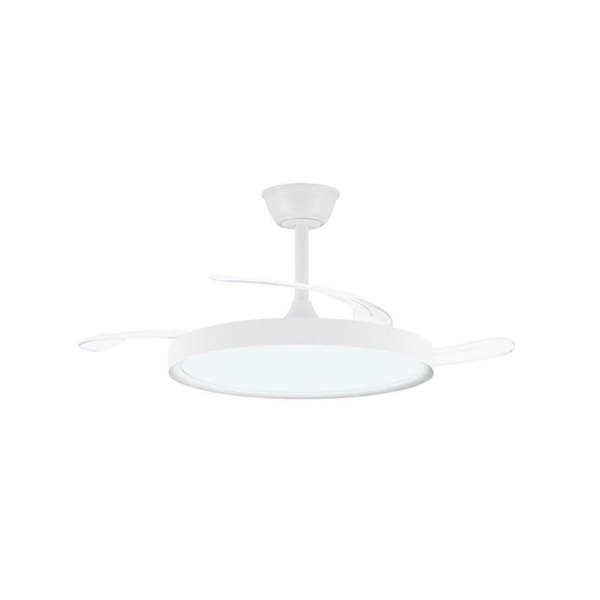 Ventilateur LED POLARIS à pales rétractables, blanc, 43 W 4 430 lm CCT Dim