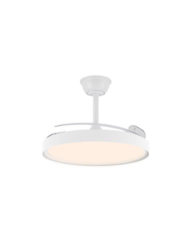 Ventilador LED con aspas retráctiles POLARIS blanco, 43W 4430Lm CCT Dim
