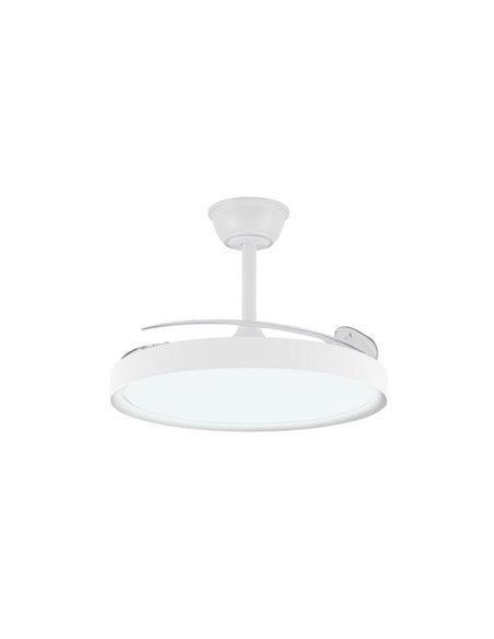 Ventilador LED con aspas retráctiles POLARIS blanco, 43W 4430Lm CCT Dim