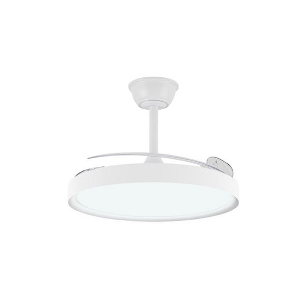 Ventilateur LED POLARIS à pales rétractables, blanc, 43 W 4 430 lm CCT Dim