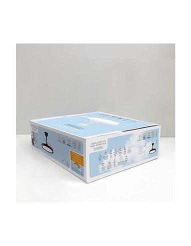 Ventilador LED con aspas retráctiles POLARIS blanco, 43W 4430Lm CCT Dim
