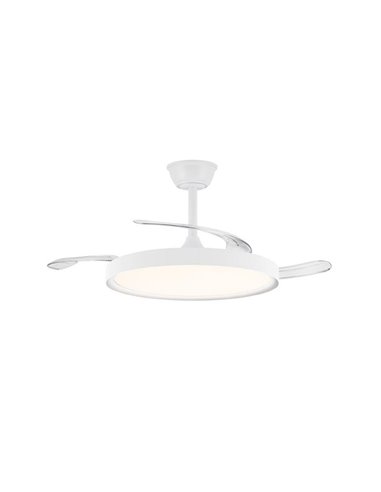 Ventilador LED con aspas retráctiles POLARIS blanco, 43W 4430Lm CCT Dim