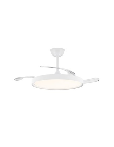 Ventilador LED con aspas retráctiles POLARIS blanco, 43W 4430Lm CCT Dim