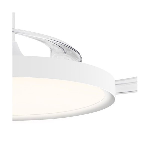 Ventilador LED con aspas retráctiles POLARIS blanco, 43W 4430Lm CCT Dim