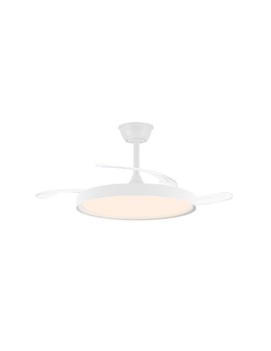 Ventilador LED con aspas retráctiles POLARIS blanco, 43W 4430Lm CCT Dim