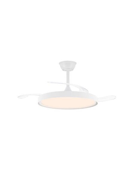 Ventilador LED con aspas retráctiles POLARIS blanco, 43W 4430Lm CCT Dim