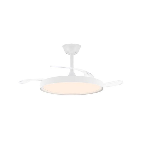 Ventilateur LED POLARIS à pales rétractables, blanc, 43 W 4 430 lm CCT Dim
