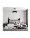 Ventilador LED con aspas retráctiles POLARIS negro, 43W 4430Lm CCT Dim