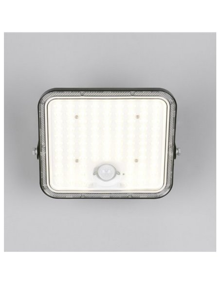 Foco LED de exterior solar ACORA con sensor de movimiento y regulable 18W 2600lm 4000K IP65
