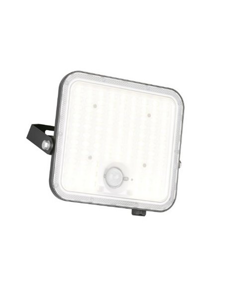 Foco LED de exterior solar ACORA con sensor de movimiento y regulable 18W 2600lm 4000K IP65