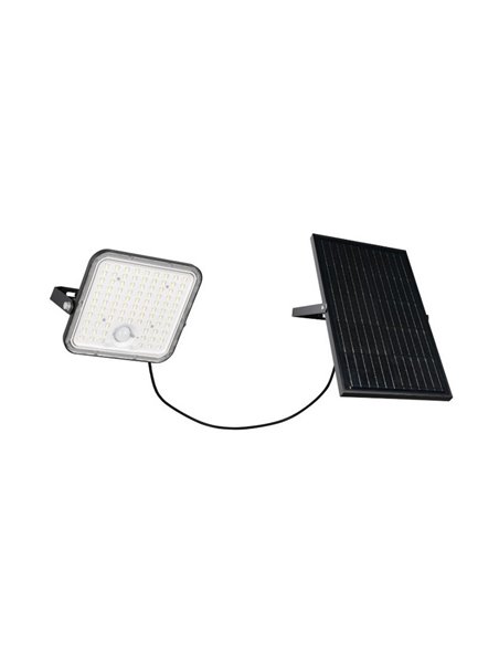 Foco LED de exterior solar ACORA con sensor de movimiento y regulable 18W 2600lm 4000K IP65