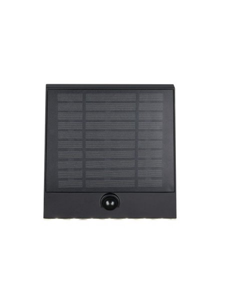 Luminária de parede externa ALVORADA recarregável e regulável, alimentada por energia solar e bateria, 6 W, 600 lm, 4000 K, IP44