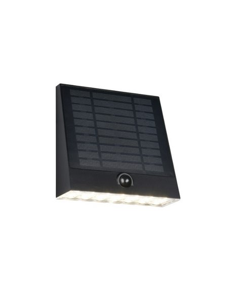 Applique murale d'extérieur solaire et à piles rechargeable et dimmable ALVORADA, 6W, 600lm, 4000K, IP44