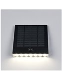 Luminária de parede externa ALVORADA recarregável e regulável, alimentada por energia solar e bateria, 6 W, 600 lm, 4000 K, IP44