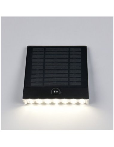 Luminária de parede externa ALVORADA recarregável e regulável, alimentada por energia solar e bateria, 6 W, 600 lm, 4000 K, IP44