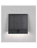 Applique murale d'extérieur solaire et à piles rechargeable et dimmable ALVORADA, 6W, 600lm, 4000K, IP44