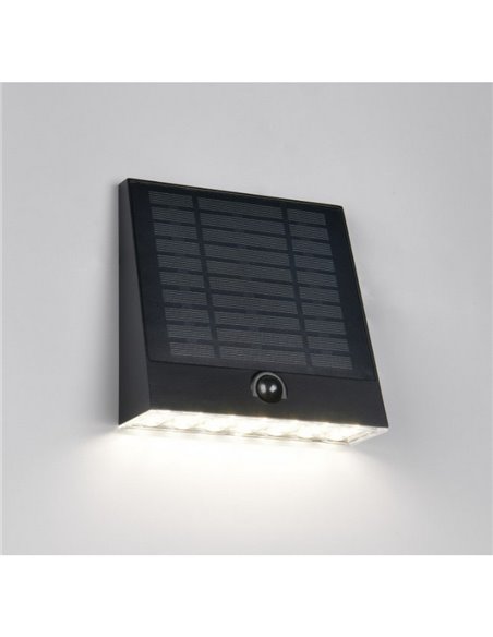 Aplique de pared exterior solar y batería ALVORADA recargable y regulable 6W 600lm 4000K IP44