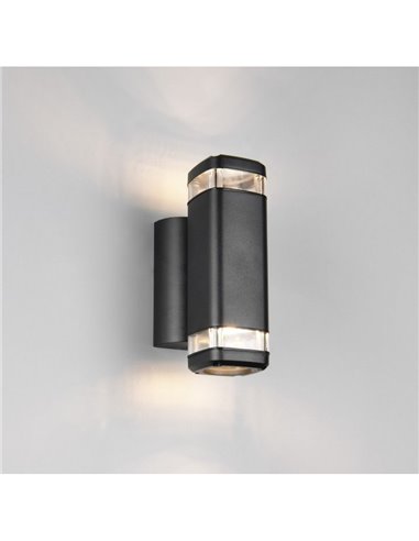 Aplique de pared BARCELOS para exterior, efecto luz arriba y abajo bombilla excl. 2x GU10 max. 10W IP44