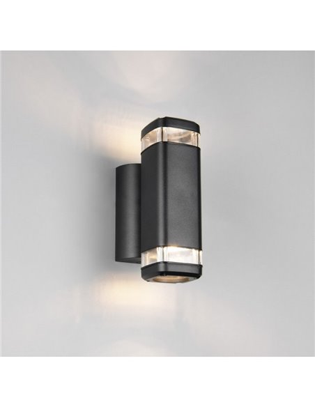 Aplique de pared BARCELOS para exterior, efecto luz arriba y abajo bombilla excl. 2x GU10 max. 10W IP44