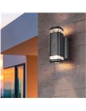 Aplique de pared BARCELOS para exterior, efecto luz arriba y abajo bombilla excl. 2x GU10 max. 10W IP44