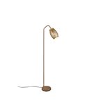 Lampadaire BIDAR avec interrupteur à pédale, ampoule exclue. 1x E27 max. 10W IP20 Marron