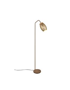 Lampadaire BIDAR avec interrupteur à pédale, ampoule exclue. 1x E27 max. 10W IP20 Marron