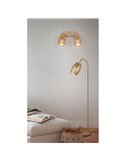 Lampadaire BIDAR avec interrupteur à pédale, ampoule exclue. 1x E27 max. 10W IP20 Marron
