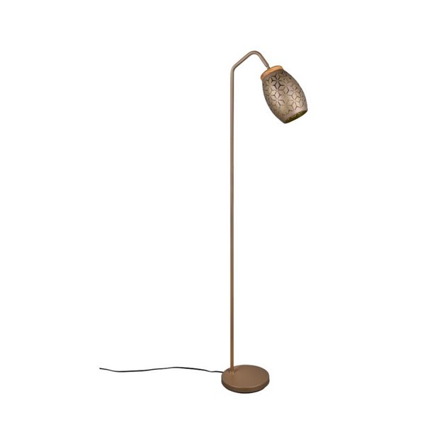 Lampadaire BIDAR avec interrupteur à pédale, ampoule exclue. 1x E27 max. 10W IP20 Marron