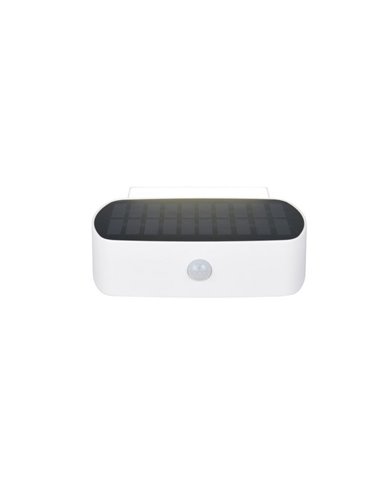 Aplique de pared LED para exterior, solar y batería BILBAO 6W 700lm, 4000K IP44 Blanco