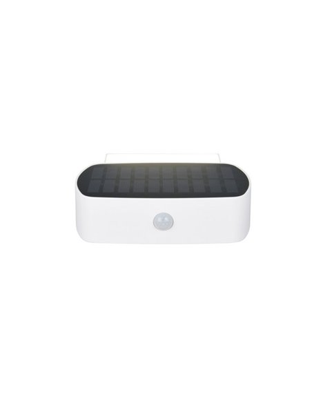 Aplique de pared LED para exterior, solar y batería BILBAO 6W 700lm, 4000K IP44 Blanco