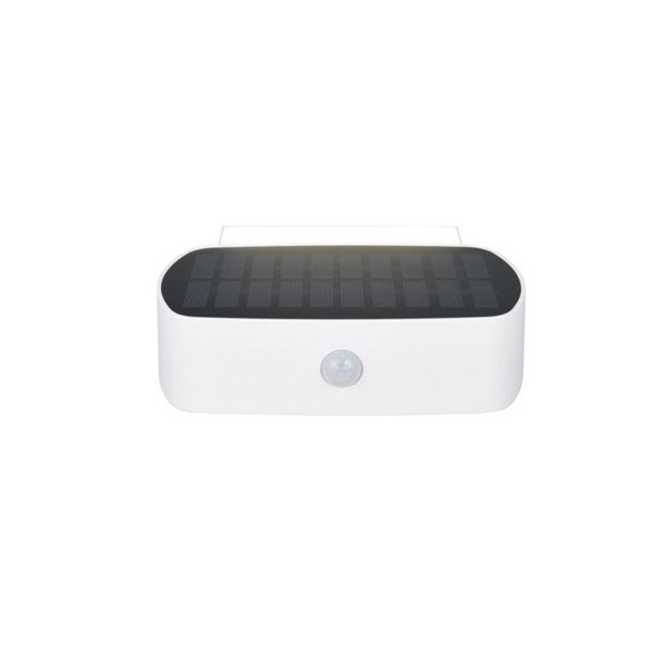 Aplique de pared LED para exterior, solar y batería BILBAO 6W 700lm, 4000K IP44 Blanco