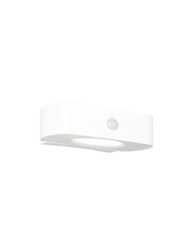 Applique murale d'extérieur LED blanche BILBAO 6W 700lm, 4000K IP44, alimentée par énergie solaire et batterie