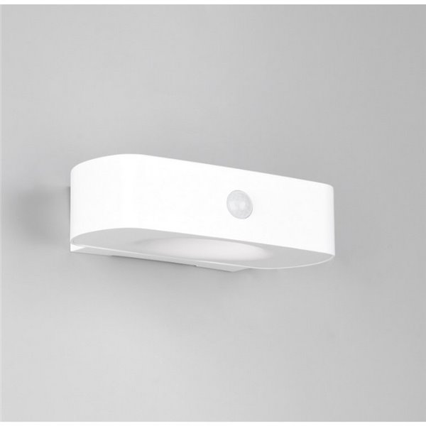 Applique murale d'extérieur LED blanche BILBAO 6W 700lm, 4000K IP44, alimentée par énergie solaire et batterie