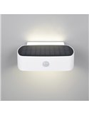 Aplique de pared LED para exterior, solar y batería BILBAO 6W 700lm, 4000K IP44 Blanco