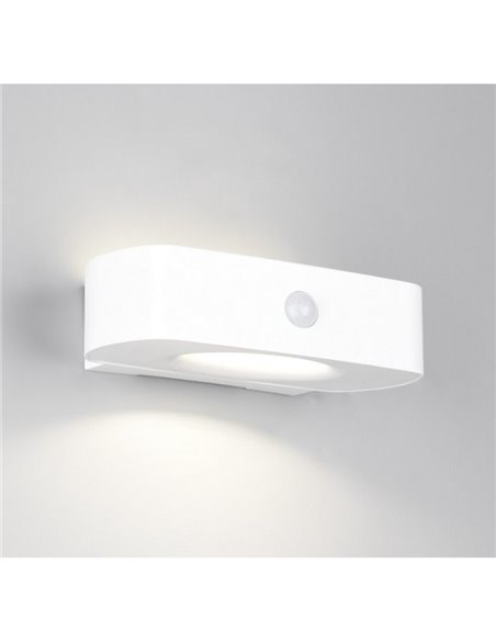 Aplique de pared LED para exterior, solar y batería BILBAO 6W 700lm, 4000K IP44 Blanco